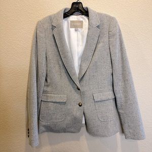 Banana Republic size 8 grey tweed jacking blazer